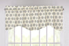 DaDa Bedding Ivory Blue Elegance Mini Medallions Floral Window Curtain Valance - 18" x 52" (JHW-660)