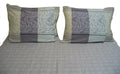 DaDa Bedding Jacquard Grey Floral Paisley Flat Sheet & Pillow Cases Set (FS8222) by DaDalogy Bedding Collection
