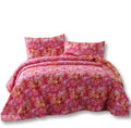 DaDa Bedding Lovely Pop of Colors Lightweight Reversible Quilted Bedspread Set (KBJ1625) by DaDalogy Bedding Collection