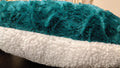 DaDa Bedding Lucky Irish Teal Green Faux Fur Heart Shaped Throw Pillow - 16” x 14” by DaDalogy Bedding Collection