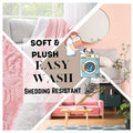DaDa Bedding Luxury Blossom Pink Rose Buds Pink Sherpa Backside Faux Fur Throw Blanket (BL-171752) by DaDalogy Bedding Collection