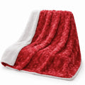 DaDa Bedding Luxury Romantic Red Lovely Hearts Dreamy Plush Faux Fur Throw Blanket (19) by DaDalogy Bedding Collection