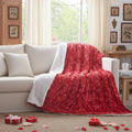 DaDa Bedding Luxury Romantic Red Lovely Hearts Dreamy Plush Faux Fur Throw Blanket (19) by DaDalogy Bedding Collection
