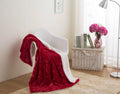 DaDa Bedding Luxury Romantic Red Lovely Hearts Dreamy Plush Faux Fur Throw Blanket (19) by DaDalogy Bedding Collection