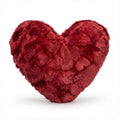 DaDa Bedding Luxury Romantic Valentine Heart Shaped Red Throw Pillow - 16” x 14” by DaDalogy Bedding Collection