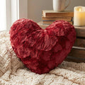DaDa Bedding Luxury Romantic Valentine Heart Shaped Red Throw Pillow - 16” x 14” by DaDalogy Bedding Collection