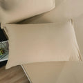 DaDa Bedding Luxury Soft Cotton Beige Fitted Bed Sheet & Pillow Cases Set (JHW-546-Fitted) by DaDalogy Bedding Collection