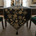 DaDa Bedding Magical Golden Reindeer Woven Tapestry Dining Table Runner (18272) by DaDalogy Bedding Collection