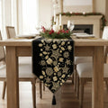 DaDa Bedding Magical Golden Reindeer Woven Tapestry Dining Table Runner (18272) by DaDalogy Bedding Collection