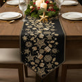 DaDa Bedding Magical Golden Reindeer Woven Tapestry Dining Table Runner (18272) by DaDalogy Bedding Collection
