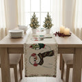 DaDa Bedding Magical Snowman Holiday Woven Tapestry Dining Table Runner (9733) by DaDalogy Bedding Collection
