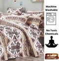 DaDa Bedding Majestic Oriental Kilim Bedspread - Royal Persian Traditional Design Intricate Ornate Ornament Print Coverlet w/ Shams by DaDalogy Bedding Collection