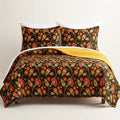 DaDa Bedding Marigold’s Floral Brown Yellow Botanical Garden Quilted Bedspread Set (HS-3330) by DaDalogy Bedding Collection