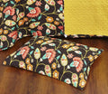 DaDa Bedding Marigold’s Floral Brown Yellow Botanical Garden Quilted Bedspread Set (HS-3330) by DaDalogy Bedding Collection