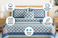 DaDa Bedding Mediterranean Blue Mint Patchwork Quilt Set by DaDalogy Bedding Collection