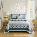DaDa Bedding Mediterranean Blue Mint Patchwork Quilt Set by DaDalogy Bedding Collection