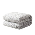 DaDa Bedding Milky White Purple Faux Fur Sherpa Throw Blanket by DaDalogy Bedding Collection
