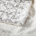 DaDa Bedding Milky White Purple Faux Fur Sherpa Throw Blanket by DaDalogy Bedding Collection