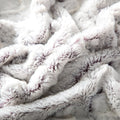 DaDa Bedding Milky White Purple Faux Fur Sherpa Throw Blanket by DaDalogy Bedding Collection