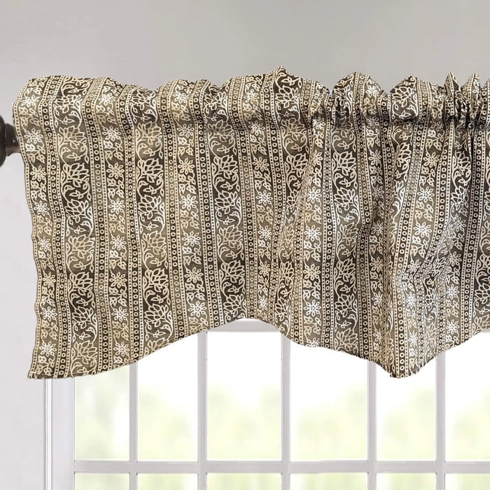 DaDa Bedding Moroccan Paisley Filigree Floral Window Curtain Valance - 18" x 52" (JHW-885) by DaDalogy Bedding Collection