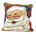 DaDa Bedding Naughty or Nice Santa Claus Christmas Woven Tapestry Throw Pillow Cover - 16" x 16" by DaDalogy Bedding Collection