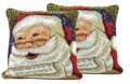 DaDa Bedding Naughty or Nice Santa Claus Christmas Woven Tapestry Throw Pillow Cover - 16" x 16" by DaDalogy Bedding Collection