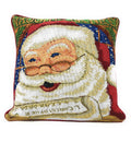 DaDa Bedding Naughty or Nice Santa Claus Christmas Woven Tapestry Throw Pillow Cover - 16" x 16" by DaDalogy Bedding Collection