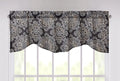 DaDa Bedding Navy Blue Bohemian Elegance Medallions Floral Window Curtain Valance - 18" x 52" (JHW-660) by DaDalogy Bedding Collection