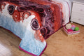 DaDa Bedding Paisley Dreams Floral Burgundy Mink Fleece Flannel Throw Blanket (XY0025) by DaDalogy Bedding Collection