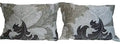 DaDa Bedding Paisley Grey Floral Leaves Fitted Sheet & Pillow Cases Set (FTS8197) by DaDalogy Bedding Collection