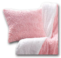 DaDa Bedding Pastel Pink Faux Fur Pillow Cover by DaDalogy Bedding Collection