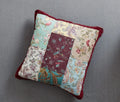DaDa Bedding Patchwork Burgundy Red Velvet Floral Euro Pillow Cover, 26" x 26" (JHW-868) by DaDalogy Bedding Collection