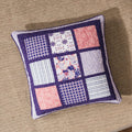 DaDa Bedding Peachy Blossoms Purple Floral Patchwork Euro Pillow Sham Cover, 26" x 26" - Designed in USA (JHW877) by DaDalogy Bedding Collection