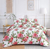 DaDa Bedding Pink Romantic Roses Floral Duvet Cover Set