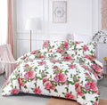 DaDa Bedding Pink Romantic Roses Floral Duvet Cover Set by DaDalogy Bedding Collection
