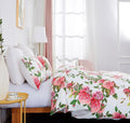 DaDa Bedding Pink Romantic Roses Floral Duvet Cover Set by DaDalogy Bedding Collection