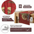 DaDa Bedding Red Santa Claus Christmas Tree Woven Tapestry Dining Table Runner (17615) by DaDalogy Bedding Collection