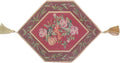 DaDa Bedding Romantic Floral Field of Roses Burgundy Red Tapestry Table Runner (5594) by DaDalogy Bedding Collection