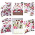 DaDa Bedding Romantic Roses Floral Bed in a Bag Set - Pink Cottage Bedding by DaDalogy Bedding Collection