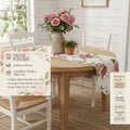 DaDa Bedding Romantic Roses Pink White Lovely Floral Quilted Dining Table Runner (879) by DaDalogy Bedding Collection