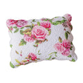 DaDa Bedding Romantic Roses Spring Floral Pink Scalloped Pillow Sham 1-Piece (JHW879) by DaDalogy Bedding Collection