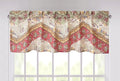 DaDa Bedding Rustic Cranberry Sage Chevron Floral Window Curtain Valance - 18" x 52" (JHW-924) by DaDalogy Bedding Collection