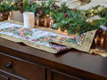 DaDa Bedding Rustic Floral Bouquet Lights Holiday Tapestry Dining Table Runner (6068) by DaDalogy Bedding Collection