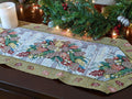 DaDa Bedding Rustic Floral Bouquet Lights Holiday Tapestry Dining Table Runner (6068) by DaDalogy Bedding Collection