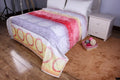 DaDa Bedding Seashore Sunny Yellow Lavender Floral Flannel Mink Fleece Throw Blanket (XY9901) by DaDalogy Bedding Collection