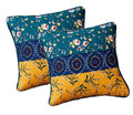 DaDa Bedding Set of 2 Bohemian Patchwork WildFlowers Floral Gardenia Throw Pillow Covers, 18" x 18" (JHW886) by DaDalogy Bedding Collection