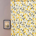 DaDa Bedding Set of 2 Botanical Floral Window Curtain Panels - Natural Semi Sheer Yellow Fleur Golden Orange Spring Time Tulips Straight Tailored Edge by DaDalogy Bedding Collection