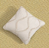 DaDa Bedding Set of 2 Charming Country Tufted Ivory Tan Ruffles Throw Pillow Covers - 18" x 18" (JHW873)