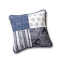 DaDa Bedding Set of 2-Pieces Bohemian Denim Blue Elegance Throw Pillow Covers - 18” x 18" (JHW660) by DaDalogy Bedding Collection
