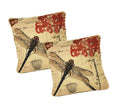 DaDa Bedding Set of 2-Pieces Dragonfly Dreams Nature Garden Tapestry Throw Pillow Covers w/ Inserts - 18" x 18" by DaDalogy Bedding Collection